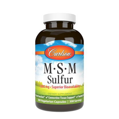 Carlson - M-S-M Sulfur Joint Function 300 Vegetarian Capsules