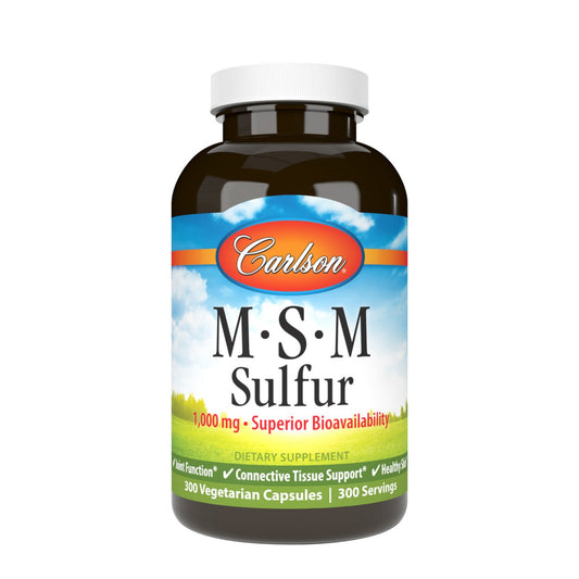 Carlson - M-S-M Sulfur Joint Function 300 Vegetarian Capsules