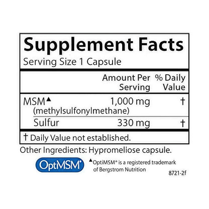 Carlson - M-S-M Sulfur Joint Function 300 Vegetarian Capsules